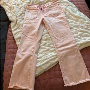 Chic Pink Cropped Women's Jeans
